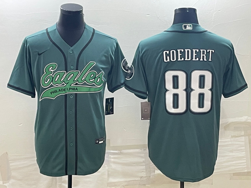 Men's Philadelphia Eagles Dallas Goedert #88 Midnight Green Jersey Joint Edition